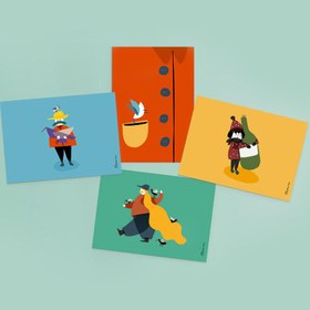 Resim Masal Kareleri 4'lü Kartpostal Serisi 