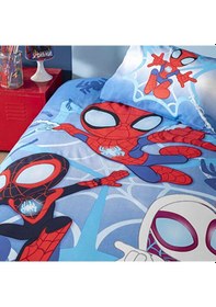 Resim Taç Lisanslı Dh Spidey And Friends Pamuk Tek Kişilik Nevresim Takımı 