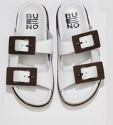 Resim Bueno Shoes Beyaz Deri Kadın Düz Terlik 01wu5817 