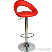 Resim Bürocci Larissa Bar Taburesi-Kırmızı-9501Q0116 