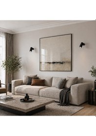 Resim GU10 Duylu Siyah Aplik Spot - 3000K Günışığı 4,5W Ampul Dahil, Ayarlanabilir Başlık, Modern Tavan ve Duvar Aydınlatma Armatürü 