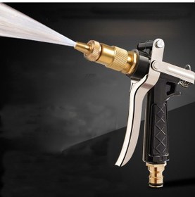 Resim Fosenze Yüksek Basınçlı Metal Hortum Başlığı - 4 Modlu Püskürtme, Dayanıklı Bakır Nozul, Arabalar Ve Bahçeler İçin 1 Set 