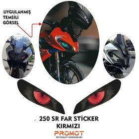 Resim Far Kaplama Cfmoto 250 Sr Uyumlu Kırmızı 