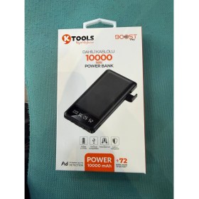 Resim Ktools Boost Trio 10.000 Mah Powerbank Siyah - Dahili Kablolu, LCD Göstergeli 