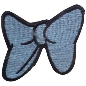 Resim Aplike Ütü İle Yapışan Küçük Kelebek Mavi Arma 2x3 cm 