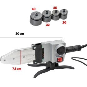 Resim Badem10 PPRC Pvc Plastik Boru Kaynak Makinesi 1500 W Endüstriyel Makina Pafta Seti 40 mm 32 mm 25 mm 20 mm 
