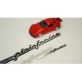 Resim DK Tuning Pininfarina Designo Çamurluk Yanı Krom Metal Amblem Arma Seti 