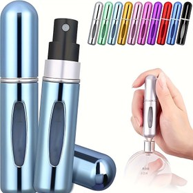 Resim 3 Adet Alt Dolumlu Parfüm Yeniden Doldurulabilir Şişeler, 5ml Mini Parfüm Şişeleri Taşınabilir, Tatil, Seyahat ve Festivaller İçin Uygun. Kompakt ve Kullanışlı, Tek Tıkla Dolum Özelliği ile Kolay Kullanımlı Parfüm Sprey Şişeleri 