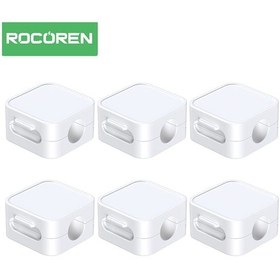 Resim Rocoren Manyetik Kablo Düzenleyici Ve Tutucu Klips Seti Beyaz 