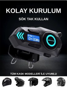 Resim Wearfitpro K09 İntercom Bluetooth Motosiklet Kask Kulaklığı İntercom Kulaklık 