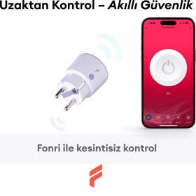 Resim Fonri Akıllı Priz (16 AMPER) 2'li Set, Uzaktan Kontrol, Anlık Enerji Tüketim Takip, Wifi, Zamanlayıcı, 2 Yıl Garantili, Tuya Destekli 
