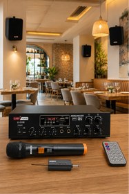 Resim Lastvoice Black Large Plus Paket-2 Hoparlör Ve Anfi Anons Ses Sistemi Seti 