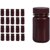 Resim Borox HDPE Amber plastik Şişe 125ml - Vida Kapaklı - 20 Adet 