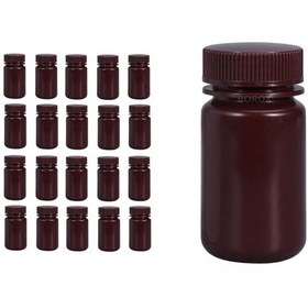 Resim Borox HDPE Amber plastik Şişe 125ml - Vida Kapaklı - 20 Adet 