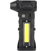 Resim Şarjlı Işıklı Araç Kurutucu Mangal Üfleme Yaprak Temizleme Mini Turbo Jet Fanı F020 Siyah 