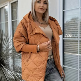 Resim Kadınlar için Şık Tam Fermuarlı Çeketli Kışlığın - Uzun Boyutlu Dikim Cephe, Makinede Ykanabilir Üst Giyime Bej/Ten Rengi /kahver Engizgi: Gri Mavi Siyahtan Beyaza kaydırma 