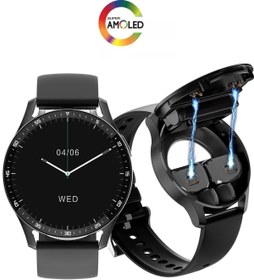 Resim Genel Markalar Bluetooth Kulaklıklı 2si 1 Arada Gps/nfc/siri Destekli Deri Kordonlu Watch Akıllı Saat 