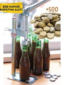 Resim Macrostar Soda Gazoz Kapağı Kapatma Makinesi Şişe Kapatma Aleti ( 500 Adet Kapak ) 
