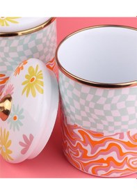 Resim Emaylab Retro Hippi 3 lü Emaye Baharatlık Takımı Çok Renkli 