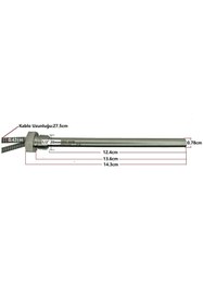Resim YATE10 1/2 Diş Çaplı 220Volt 600W Radyatör,Petek,Tank Isıtıcı Paslanmaz Çubuk Rezistans 