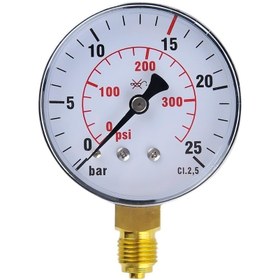 Resim SIMGA 0-160 Bar Çap Ø63 Mm Alttan Bağlantılı Kuru Tip Manometre 