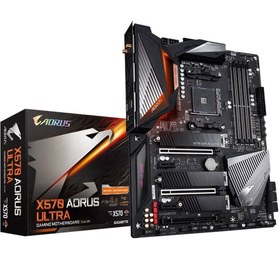 Resim GIGABYTE X570 AORUS ULTRA AMD X570 Soket AM4 DDR4 4400MHz(O.C) RGB WIFI PCIe 4.0 Anakart 