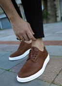 Resim KN Fashion Mp001 Bt Bağcıklı Ortopedik Yüksek/kalın Taban Erkek Klasik Ayakkabı Taba 