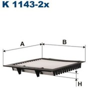 Resim FILTRON K1143-2X Kabin Filtresi (Land Rover : Range Rover II 94-02) BTR8037 LR030219 K11432X (WH839483) 