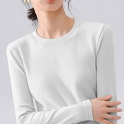 Resim Kadınlar için Yüksek Esneklikli Termal Uzun Kollu Üst - Sonbahar/Kış İçin Yumuşak Esnek Katmanlama Gömlek, Sade Tasarımlı Siyah Dar Kesim Kazak, Günlük ve Resmi Kullanıma Uygun, Bayanlar için Kışlık Kazaklar, Basit Çok Yönlü Stil, Yüksek Esneklikte Kumaş 