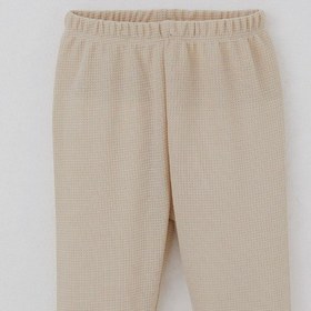 Resim Breeze Erkek Bebek Pijama Takımı Omuzdan Patlı Sevimli Uykucu Yıldız Armalı 4 Ay-1 Yaş, Krem 