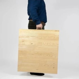 Resim Hakay Katlanır Sabit Ayaklı Bahçe Masası - 70X150 Cm, Ham Naturel Renk 
