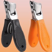 Resim 1 adet Ağır Hizmet Tipi Paslanmaz Çelik Tırnak Makası - Kalın ve Ayak tırnağı için Süper Geniş Açıklık, Ergonomik Dokulu Tutuşlu Keskin Konkav Bıçak, Ev ve Salon Kullanımı için Dayanıklı Profesyonel Pedikür Aracı, Klasik Tarz Klipsör | Yüksek Kaliteli Klipsör 