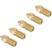 Resim Aubyhe End 5 S1/end 7 İçin M6 Bakır 3d Yazıcı Ekstruder Nozu, 1.75mm Filament, 300 C Yüksek Sıcaklık, Pla/abs/petg Uyumlu, 5 Adet 0.8mm 