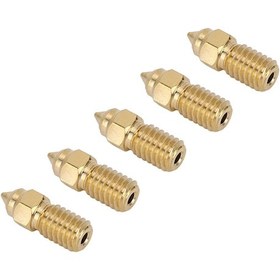 Resim Aubyhe End 5 S1/end 7 İçin M6 Bakır 3d Yazıcı Ekstruder Nozu, 1.75mm Filament, 300 C Yüksek Sıcaklık, Pla/abs/petg Uyumlu, 5 Adet 0.8mm 