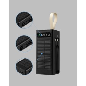 Resim Toyigoo LED Aydınlatmalı Güneş Panelli Powerbank Seyahat ve Kamp Için 