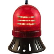 Resim Mesan Ø70 LED Multifonksiyon Ses Ayarlı Tek Ses Siren Ms 478 Kırmızı 24VDC 