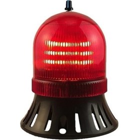 Resim Mesan Ø70 LED Multifonksiyon Ses Ayarlı Tek Ses Siren Ms 478 Kırmızı 24VDC 