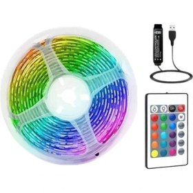 Resim Rgb Şerit LED 10 Metre LED Işık Kumanda ile Kontrol Rgb 