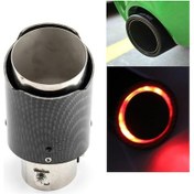 Resim Araba Modifikasyonu Karbon Fiber Aydınlık Kuyruk Boğaz Led Işıklar Modifiye Araba Egzoz Borusu Spitfire Kuyruk Boğaz, Stil: Yan Kırmızı 