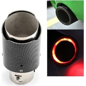 Resim Araba Modifikasyonu Karbon Fiber Aydınlık Kuyruk Boğaz Led Işıklar Modifiye Araba Egzoz Borusu Spitfire Kuyruk Boğaz, Stil: Yan Kırmızı 