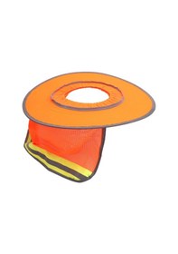 Resim İnşaat İşçileri İçin Nefes Alabilen Baret Güneş Korumalı Yansıtıcı Şeritli Yaz Güneş Kremi 