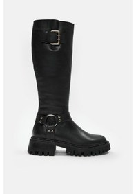 Resim Nilufarr Johanna Siyah Hakiki Deri Kadın Çizme Siyah 