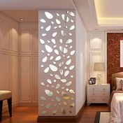 Resim 20 adet Bohem Tarzı Akrilik Ayna Duvar Çıkartmaları - Kendinden Yapışkanlı 3D Geometrik Çakıl Tasarımı, Altın ve Gümüş, DIY Ev Dekoru için Oturma Odası, Yatak Odası, Banyo, Banyo Dekoru 