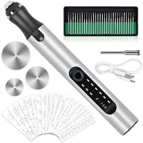 Resim Moveevo Usb Şarjlı Mini El Taşlama Seti - Çok Amaçlı Taşlama Ve Parlatma Aleti 