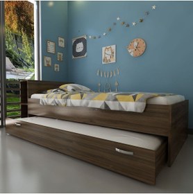 Resim Myniture Home & Living Trend Yavrulu Karyola Q4011-1 Ceviz Ceviz 