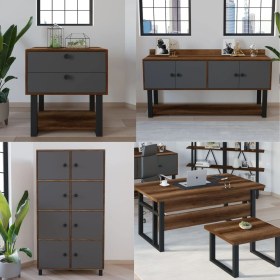 Resim Robin Home Grand Ofis Büro Masa Takımı Ofis Masası Kitaplık Keson Sehpa Konsol Klasör Dolabı Barok 