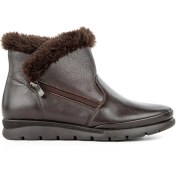 Resim Muya Yeti 6 Nokta Anatomik Taban Topuk Dikeni Fermuarlı Hakiki Deri Kadın Bot Yeşi 