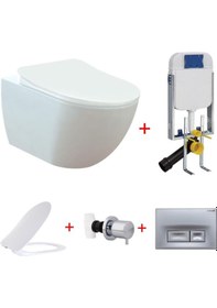 Resim Creavit Fe322 Kanalsız Rimoff Gömme Rezervuar Set 