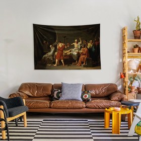 Resim Sokrates'in Ölümü Tablosu Duvar Örtüsü - 60 cm x 90 cm 
