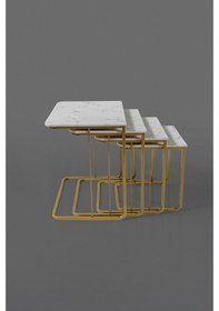 Resim Veys Yaldızlı Vegas Zigon Sehpa - Tekersiz (541590511) 